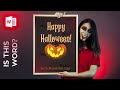 Halloween card in Microsoft Word 🎃 how to tutorial