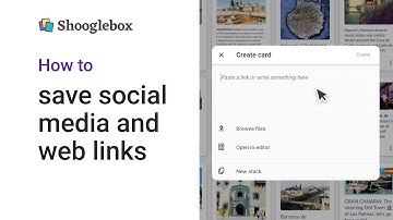 How to save social media and web links to Shooglebox