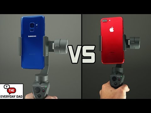 Galaxy S9 vs iPhone!  Which works BEST in a Gimbal?! FEAT. DJI Osmo Mobile 2!