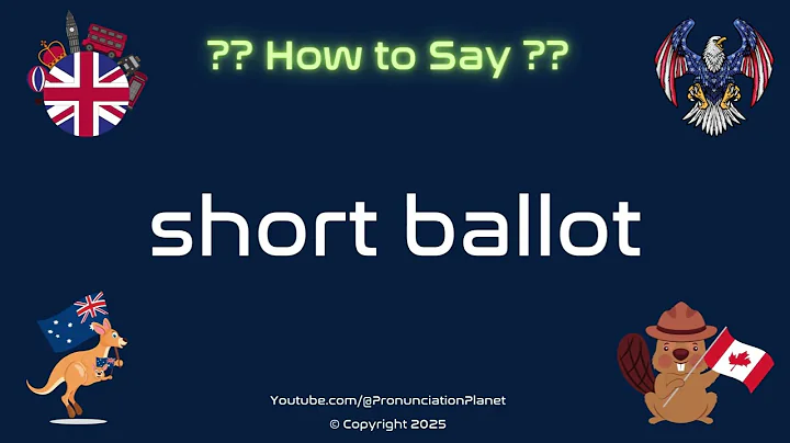 🗳️✍️ How to Pronounce short ballot? (CORRECTLY) | Pronunciation Planet