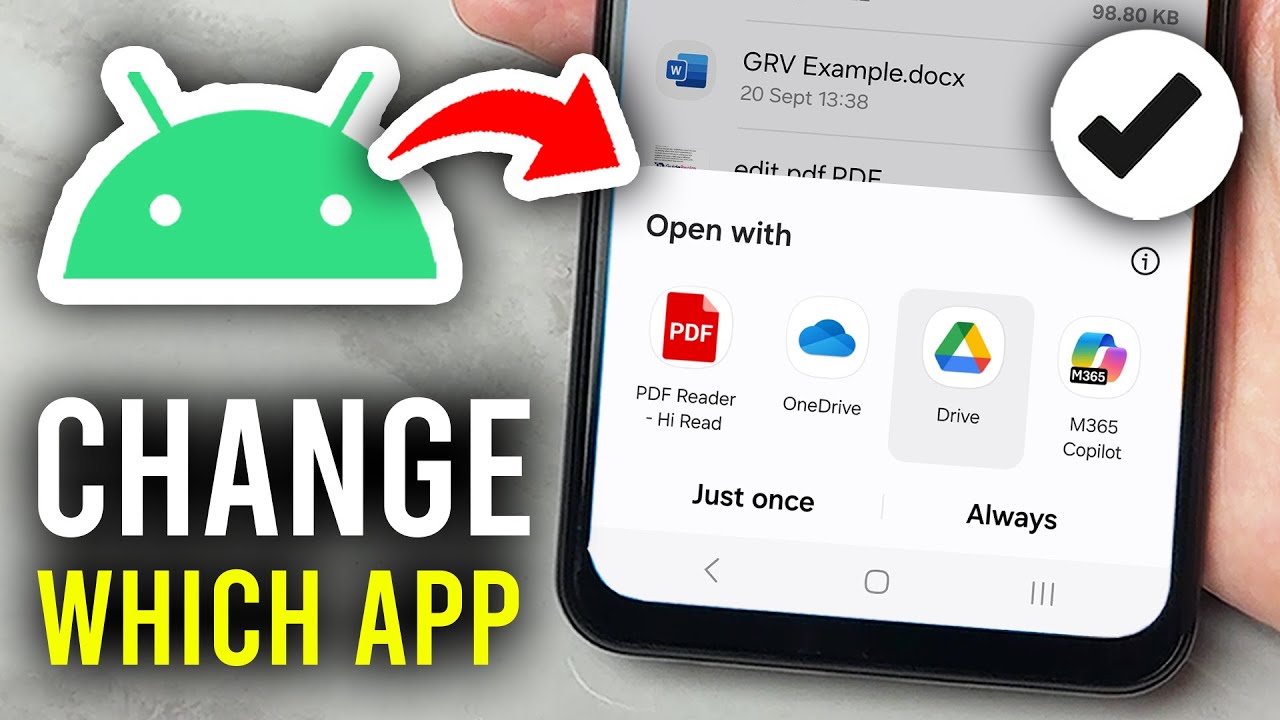 How To Change Which Apps Open File On Android - Step By Step - YouTube