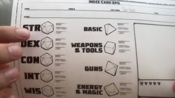 Index Card RPG Character Creation - RPG Test Drive