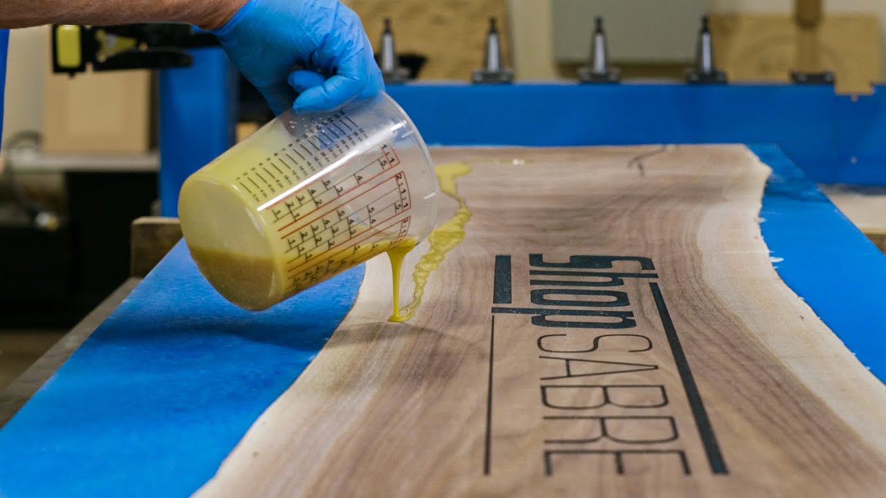 ShopSabre CNC Live Edge Epoxy Table Project with IS Series 408 Router