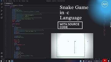 Sanke Game in c language with source code || project in c language || snake game without graphics
