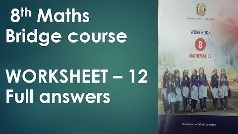 8th bridge course maths worksheet 12 full answers hiba maths