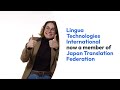 Lingua technologies international member of japan translation federation