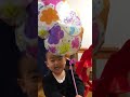 1歳のお誕生日にサプライズバルーンでお祝い
