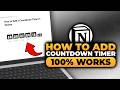 How To Add a Countdown Timer in Notion (𝟮𝟬𝟮𝟲) | 100% WORKS | NO Yapping, To The Point! | FAST & EASY