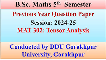 BSc Wiskunde 5e semester|| MAT302|| Tensoranalyse|| Vragen van vorig jaar|| #ddu #wiskunde #tenso...