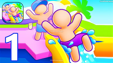 My Aquapark: Idle Water Empire - Gameplay Walkthrough Part 1 Idle Stickman Aquapark Manager