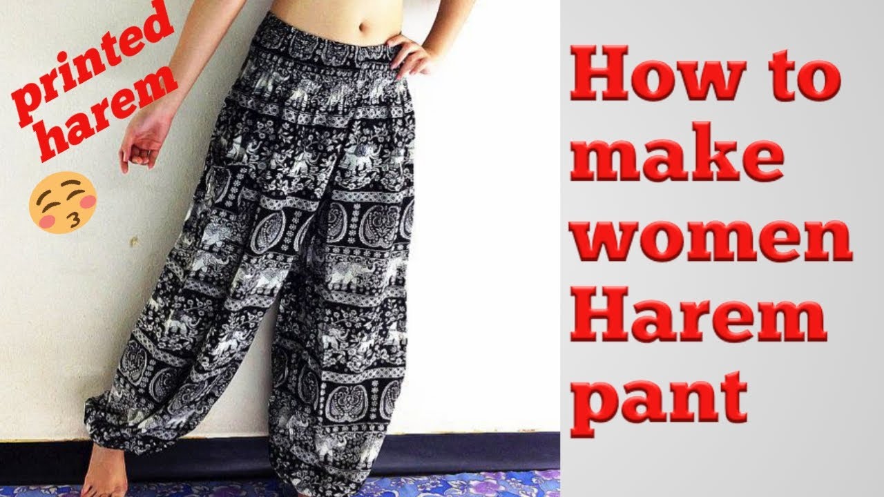 how to make women harem pant // harem pant cutting & stitching