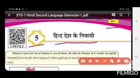 Saurabh Vidhyalaya,Himmatnagar Standard:7 Subject:-Hindi Unit:5 Part:1/1