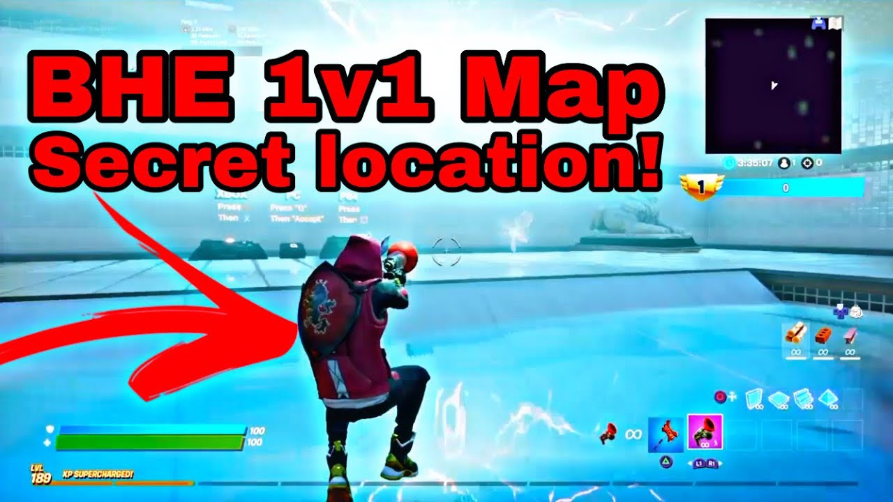How To Go Into The Secret Location In The Bhe 1v1 Build Fights Fortnite Creative Map Youtube