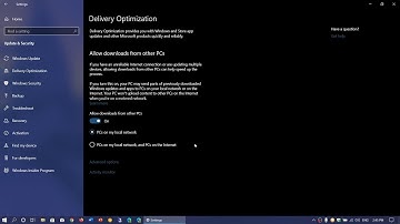 Windows 10 updates Delivery optimization options off local or internet May November 2019 update