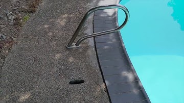 Pool Deck Ladder Handle Installation