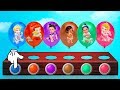Baby Princess Frozen Elsa Ariel Aurora Balloon Filling Learn Colors Finger Family Rhymes For Kids