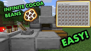 SIMPLE 1.21 AUTOMATIC COCOA BEAN FARM TUTORIAL in Minecraft Bedrock (MCPE/Xbox/PS4/Switch/Windows10)
