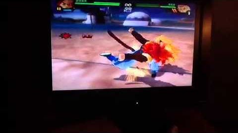 DBZ Budokai Tenkaichi 3 ss4 Gogeta vs ss3 Gotenks