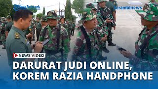 Darurat Judi Online, Korem Lilawangsa Razia Handphone Ratusan Prajurit TNI