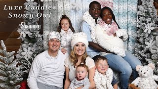 Winter Photoshoot Fun With Luxe Cuddle Snowy Owl