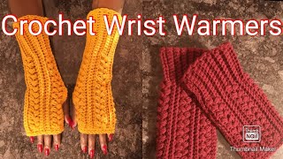 HOW TO CROCHET WRIST WARMERs  EASY  BEGINNERS TUTORIAL #simplyangeltiah #wristwarmers #subscribe