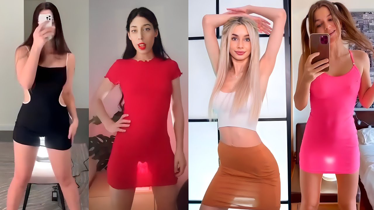 😱Transparent Dress Challenge😱[4K] Girls Without Underwear #18 