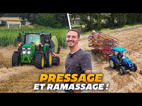A JD WITH STRAW AND BALING WITH MY NEW MACHINE!
