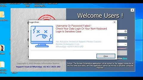 Borneo error fix || borneo username or pasword failed solution