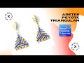 ARETES PEYOTE TRIANGULAR CON DROPS/MIYUKI DELICA/PASO A PASO/ARETES TRIANGULARES/MOSTACILLAS