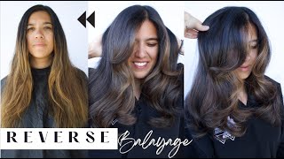 Reverse balayage tutorial / EXPENSIVE brunette!