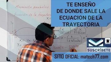 DEMOSTRACION FORMULA ECUACION DE LA TRAYECTORIA MOVIMENTO PARABOLICO O PROYECTILES FACIL DE ENTENDER