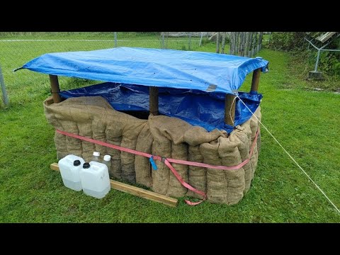 activated charcoal inside cooler setup