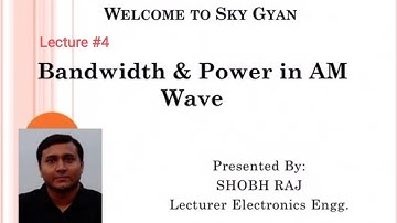 Bandwidth & Power In AM Wave l Analog Communication l Electronics l Diploma l Polytechnic l Skygyan