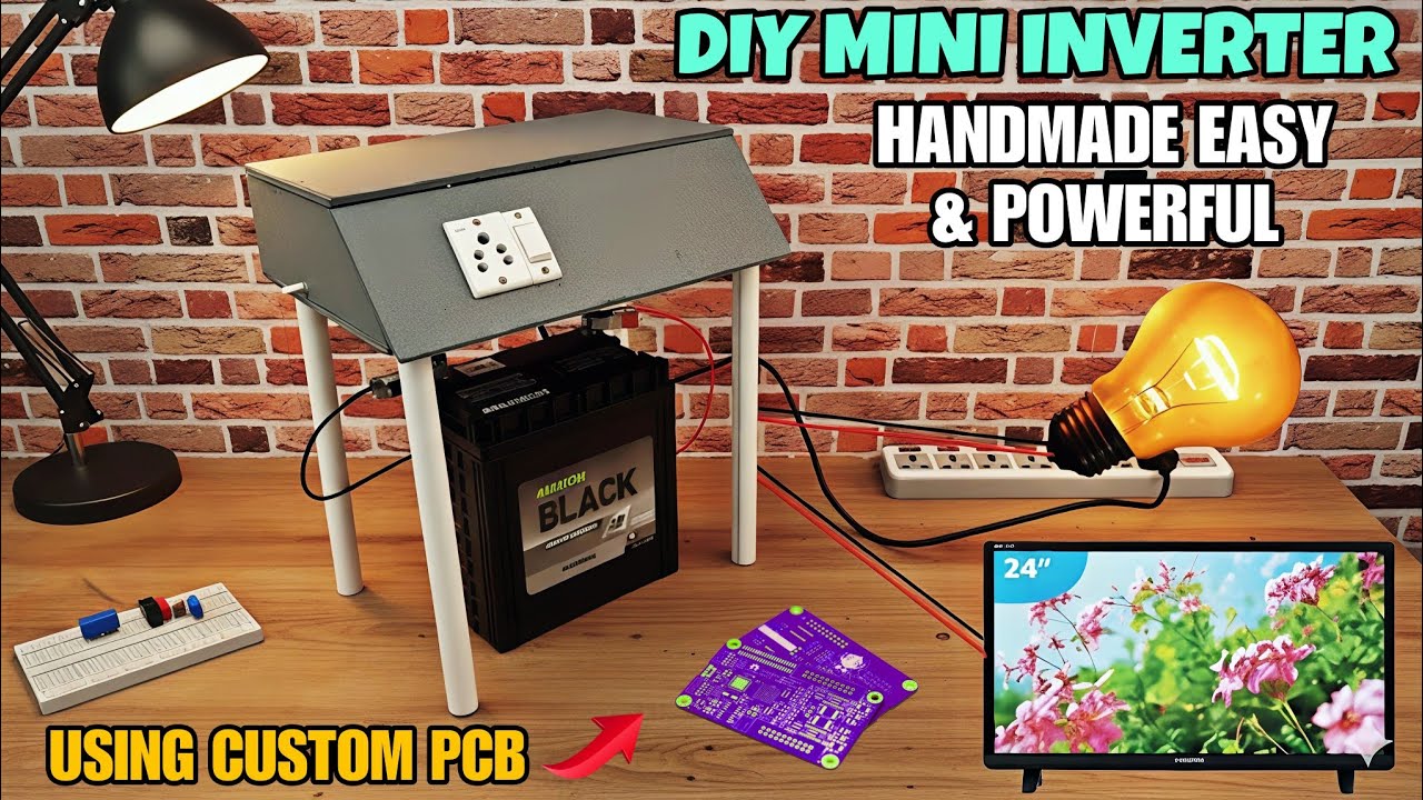 How to Make Mini Inverter | DIY Mini Inverter Circuit Using Custom Pcb 