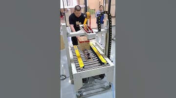 Fully automatic I-shaped carton sealing machine, the I-shaped carton sealing is beautiful and firm.