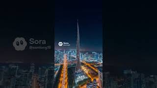 Futuristic city scape.