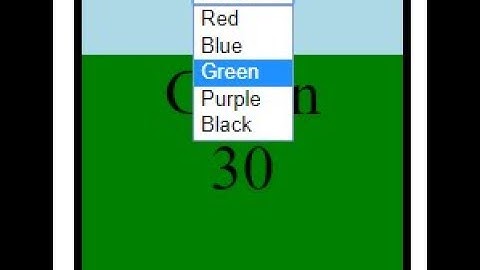 Select Tag (combo box) Option Values