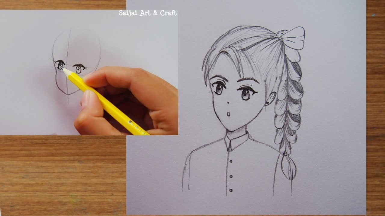 สอนวาดรูป หน้าการ์ตูนผู้หญิง | How to draw anime