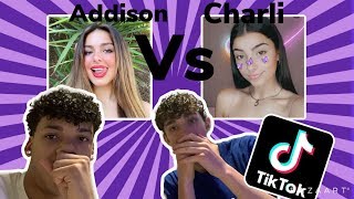 Charli D&#39;amelio VS Addison Rae TikTok Compilation NEW 2020 *REACTION*😍🥵