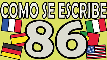 ¿Qué es un 86 en letras?