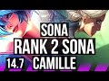 Sona  jinx vs camille  kaisa sup  1017 rank 2 sona 900 games  br challenger  147