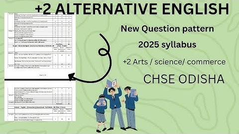 Alternative English syllabus 2025 / New question pattern/ CHSE ODISHA /  class 12th .