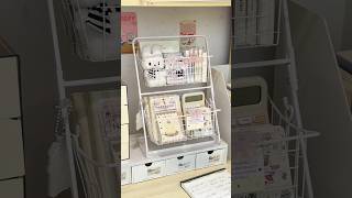 Cute and Aesthetic Desk Stationery Shelf Makeover #shorts #desk #stationery #makeover #aesthetic