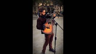 Wicked Game Guitar Cover street performer singing a famous acoustic cover song live by Chris Isaak