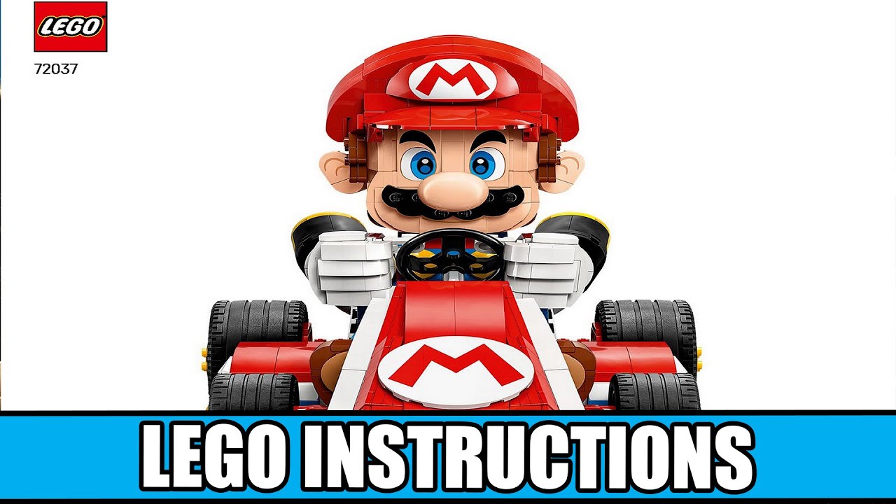 Super Mario - Mario Kart - Mario & Standard Kart LEGO instructions