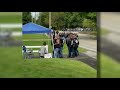 Indiana bikers stopped at a little girl's lemonade stand