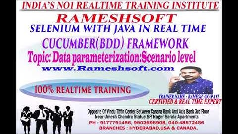 RAMESHSOFT: Data parameterization at scenario level By Ramesh Anupati