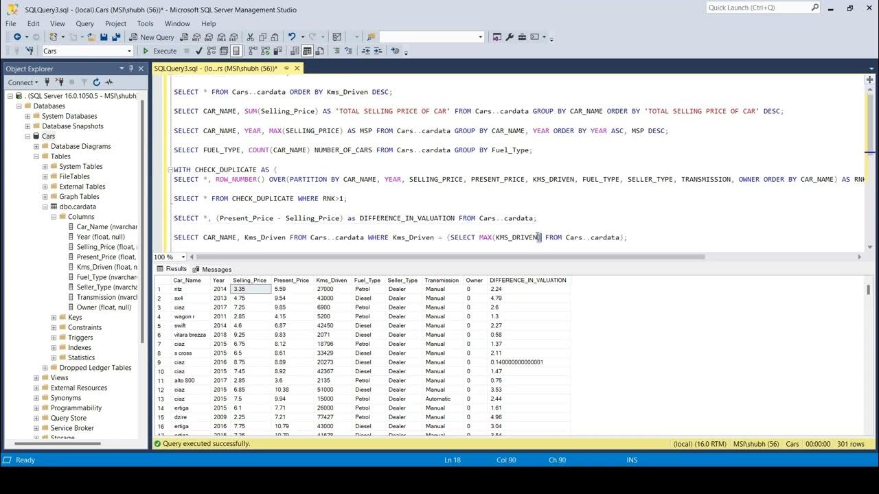 Data Exploration using SQL | SSMS | Azure Data Studio - YouTube