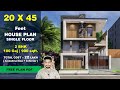 20x45 Single Floor House plan | 100 Gaj |900 sqft |20*45 house plan |20 by 45 ka Naksha || DV Studio