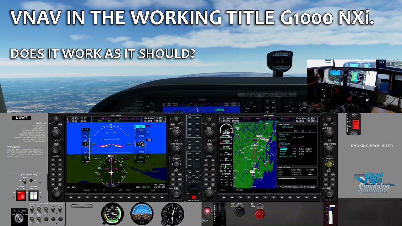 Testing VNAV in the Working Title G1000 NXi MSFS 2020 + Cessna 172